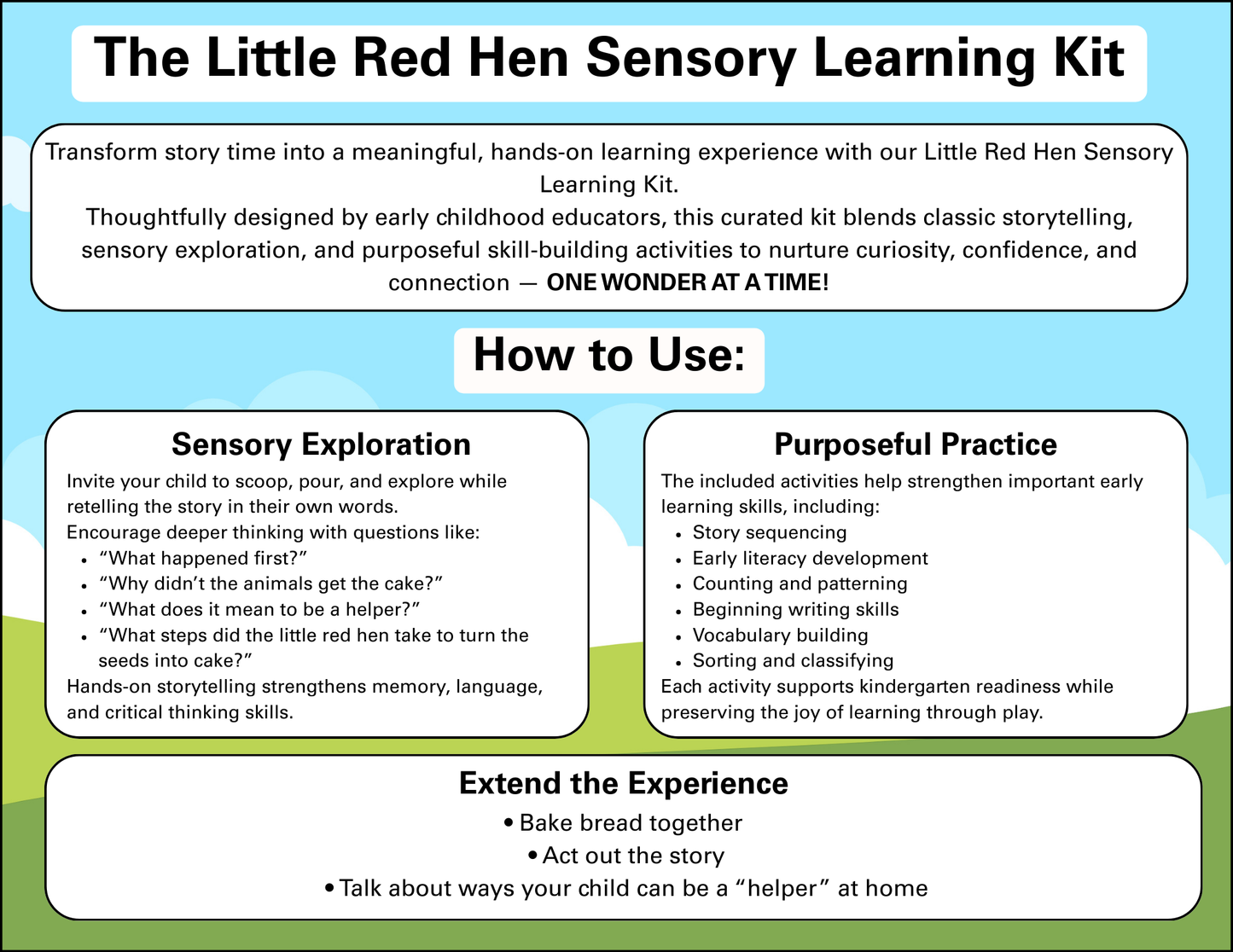 The Little Red Hen Sensory Story